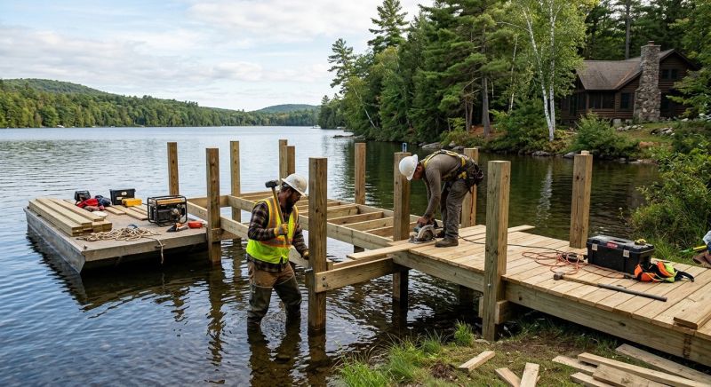 Pond Dock Installation in Kansas City, KS
